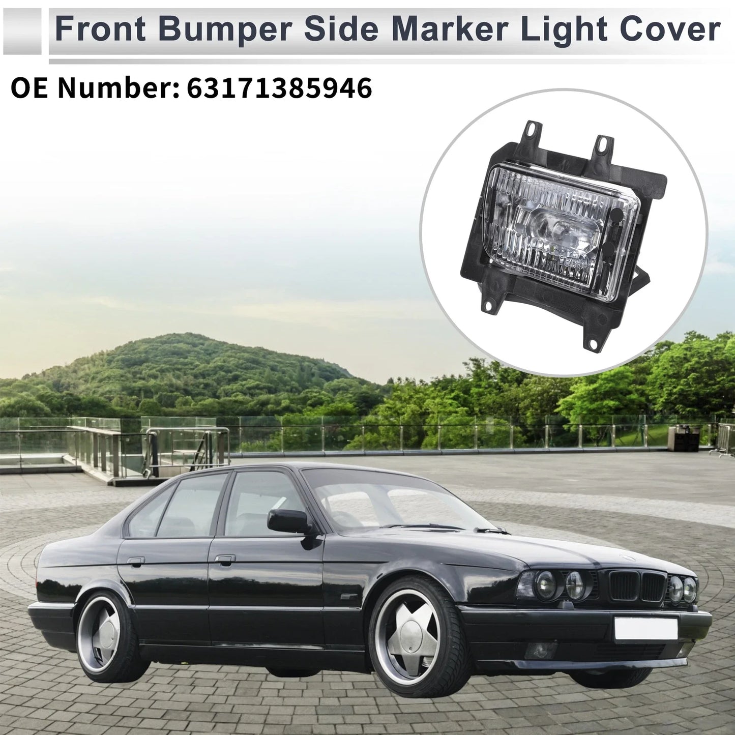 Right Front Bumper Side Marker Light Cover for BMW E30