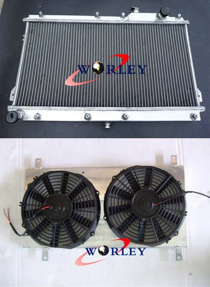 52mm Aluminum Radiator + Shroud + Fans for Mazda Miata MX5 (1990-1997)