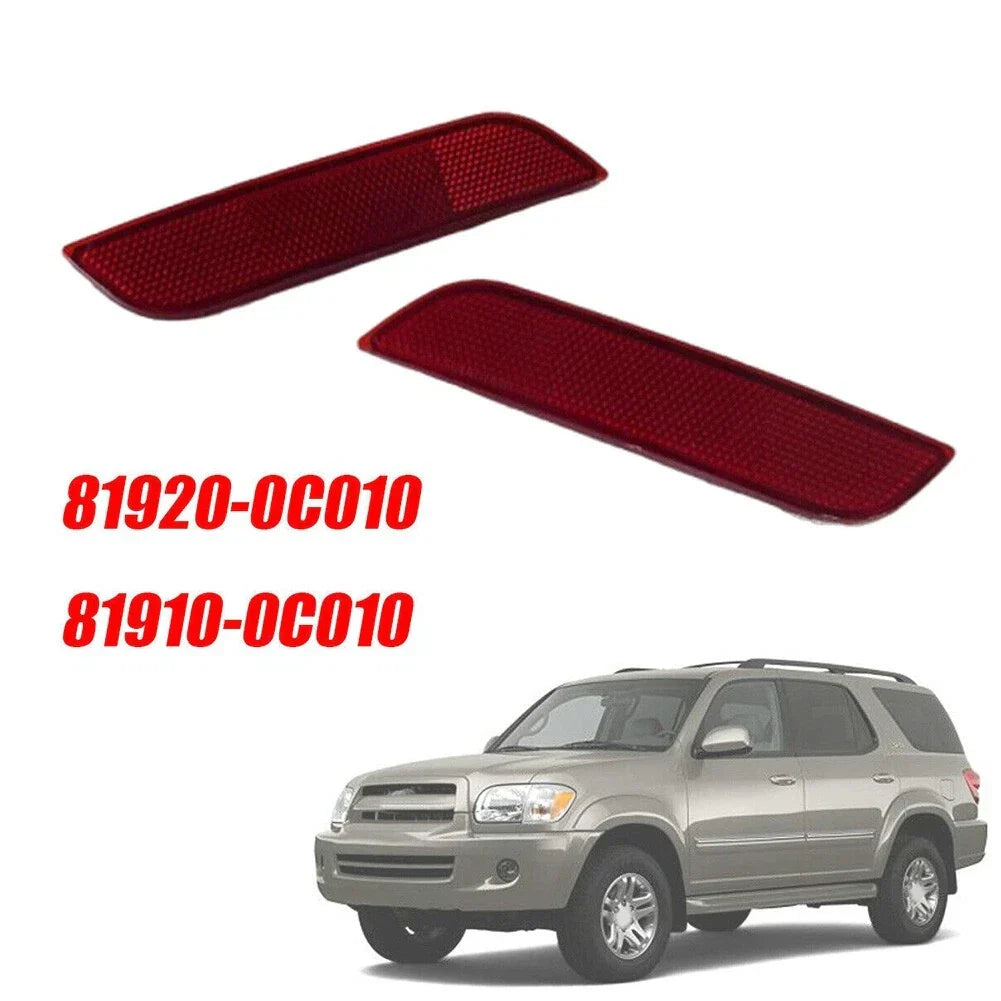 Pair Rear Bumper Reflector Lamp for Toyota Sequoia (2001–2004)