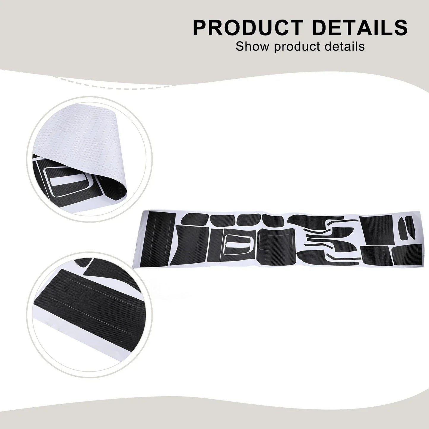 Interior Sticker Carbon Fiber Center Console Decals for Vehicle