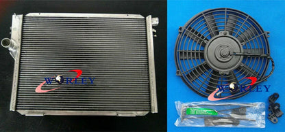 Aluminum Radiator & Fan for BMW 5 E28 524D/524TD 2.4L Diesel (1986-1987)