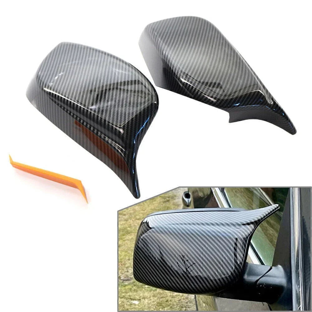 M Style Side Rearview Mirror Cover Caps for BMW 5 6 Series (2003-2010)