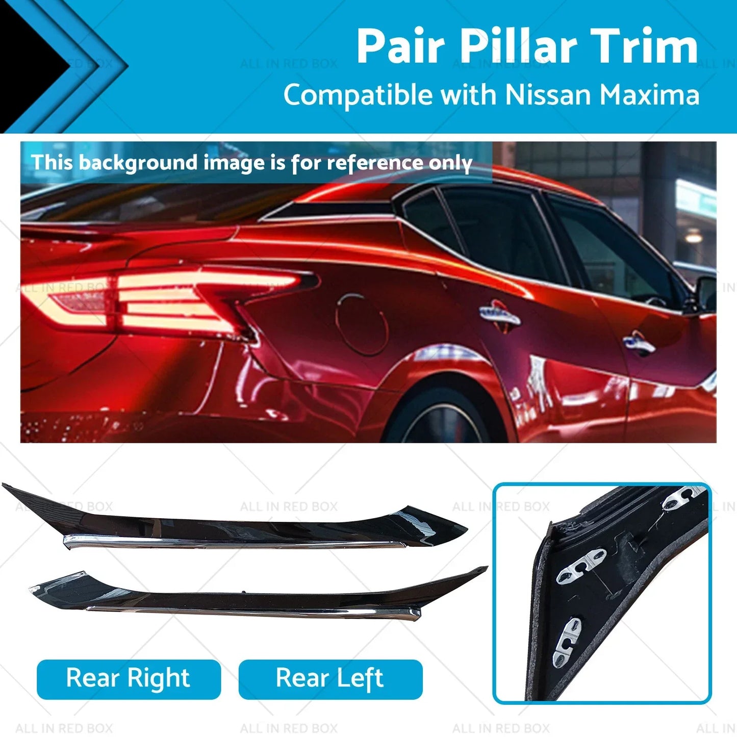 Rear Left Right Pillar Molding Trim for Nissan Maxima (2016-2021)