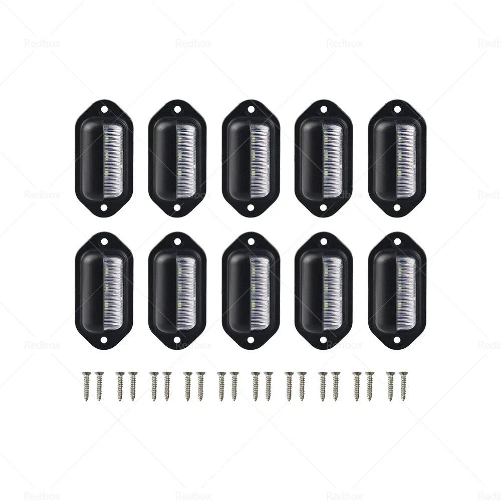 6LED License Plate Light for Truck SUV Trailer Lorry 12/24V