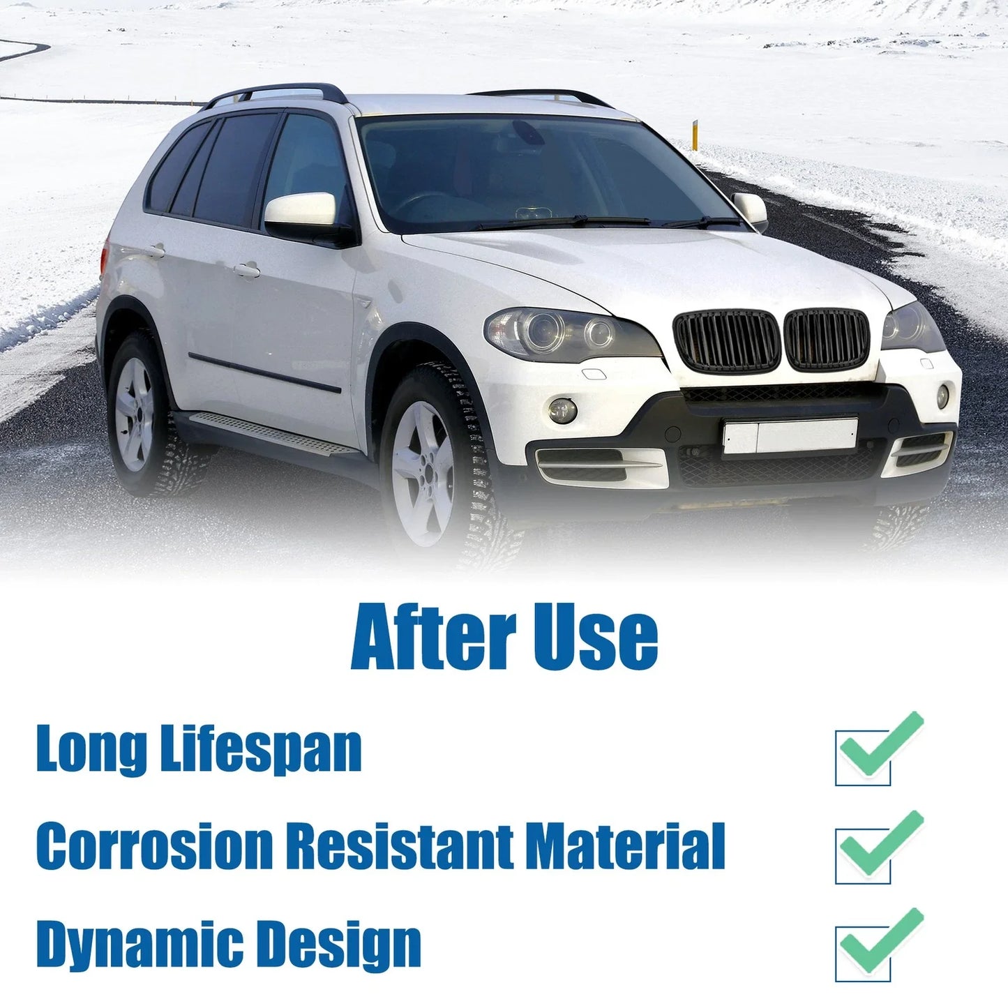 Pair Front Hood Bumper Grille Grill for BMW X5 X6 E70 (2007-2013)