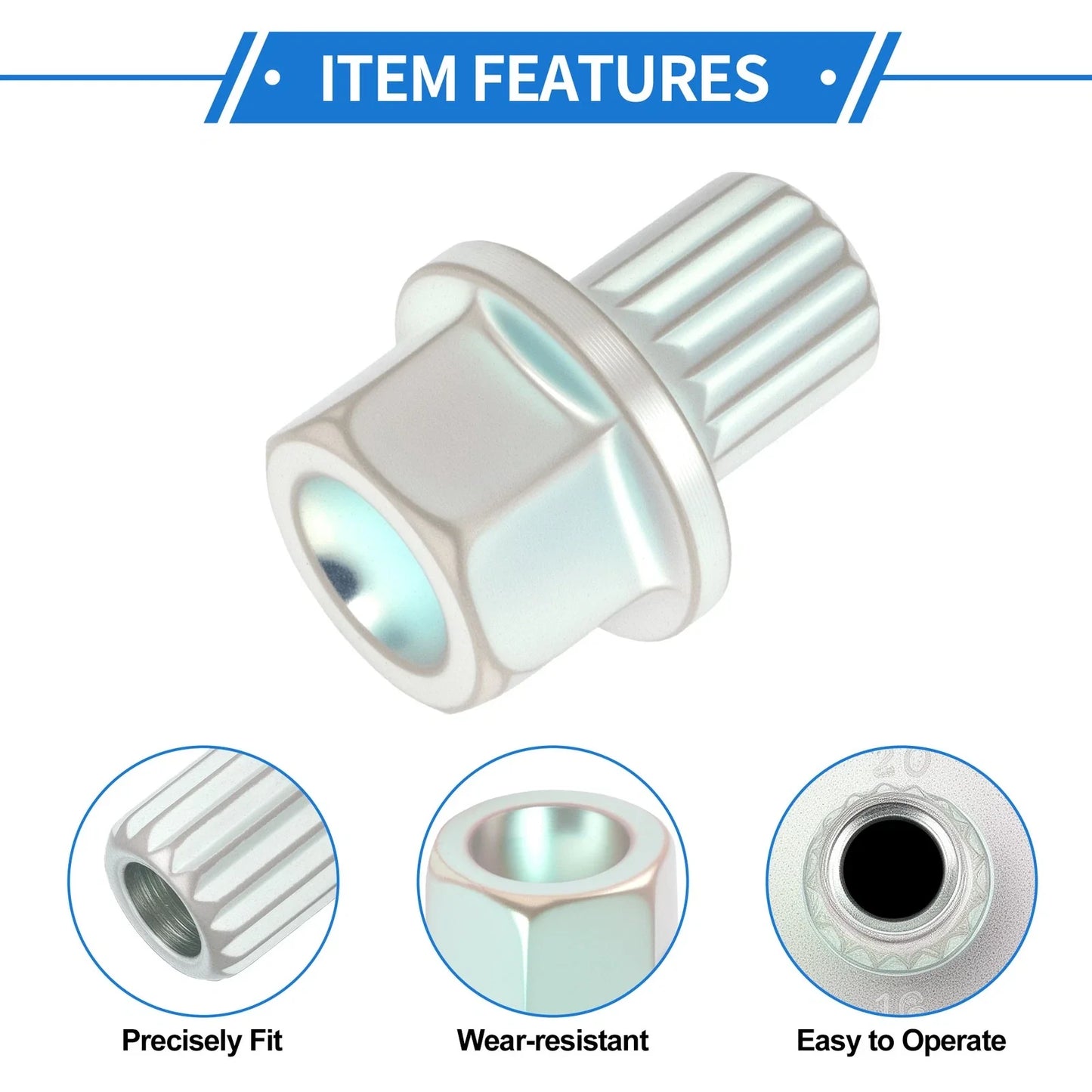 Wheel Lock Lug Nut for BMW Anti Theft Removal Key Socket Adapter