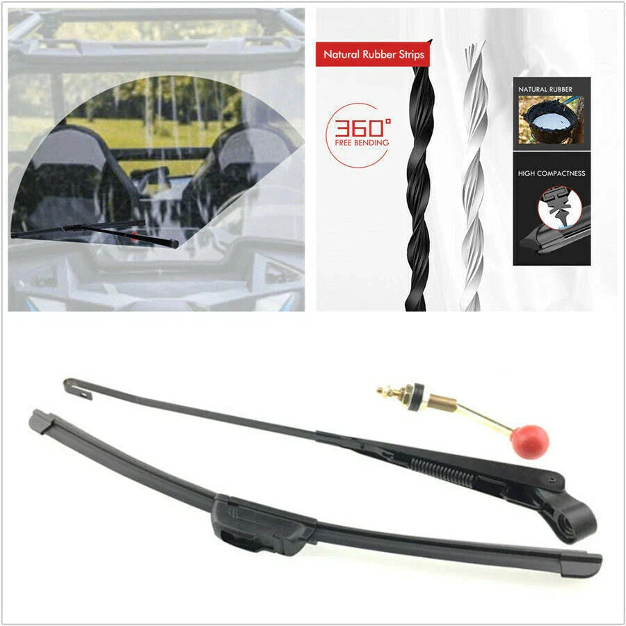 Universal Manual Windscreen Wiper for Polaris Can-Am John Deere UTV Golf Cart
