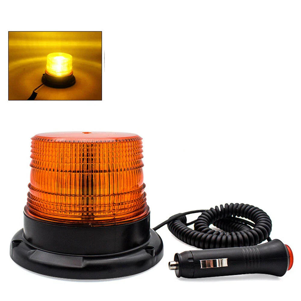 Flashing Strobe LED Light for Car Auto Amber Magnetic 12V 24V