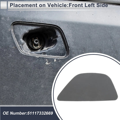 Front Left Side Bumper Headlight Washer Nozzle Cover Cap for BMW 535i Unpainted