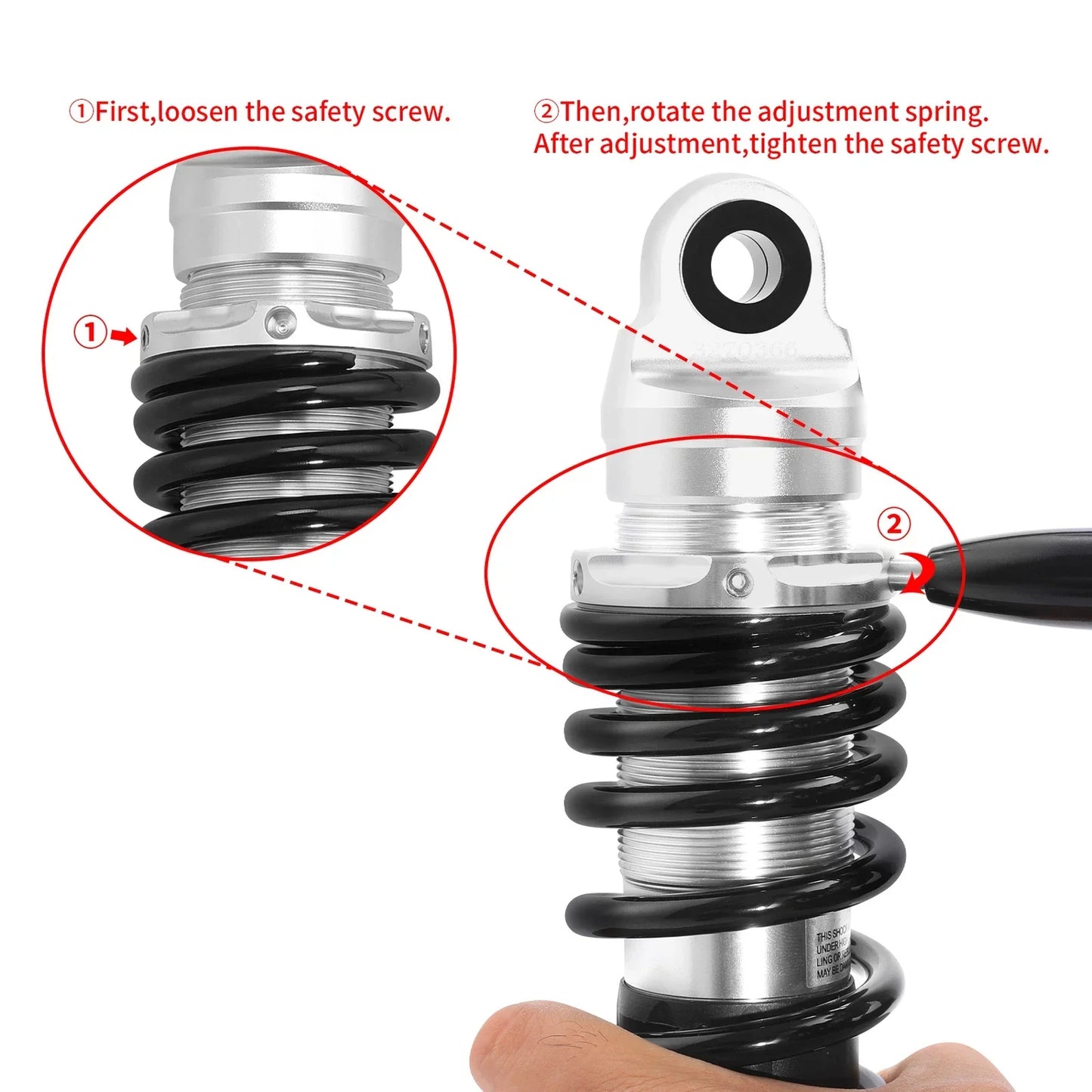 Remote Reservoir Rear Suspension Shocks for Harley Touring Road King (2014-24)