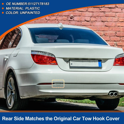 Rear Tow Hook Cover for BMW 528i 535i 550i Unpainted