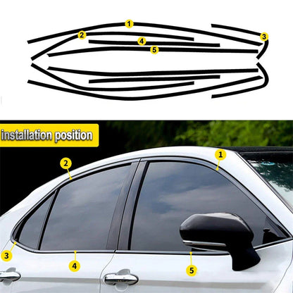 Chrome Delete Blackout Overlay Window Trim for 2018-2023 Camry