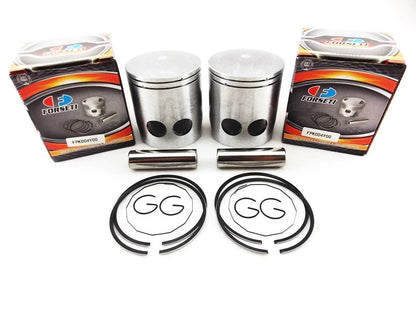 Yamaha RD400 64mm Piston Set with Rings & Clips (1974-1978)