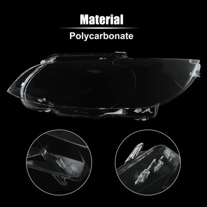 1 Pair Front Headlight Lens Cover PC Shell for BMW M3 (2008-2013)