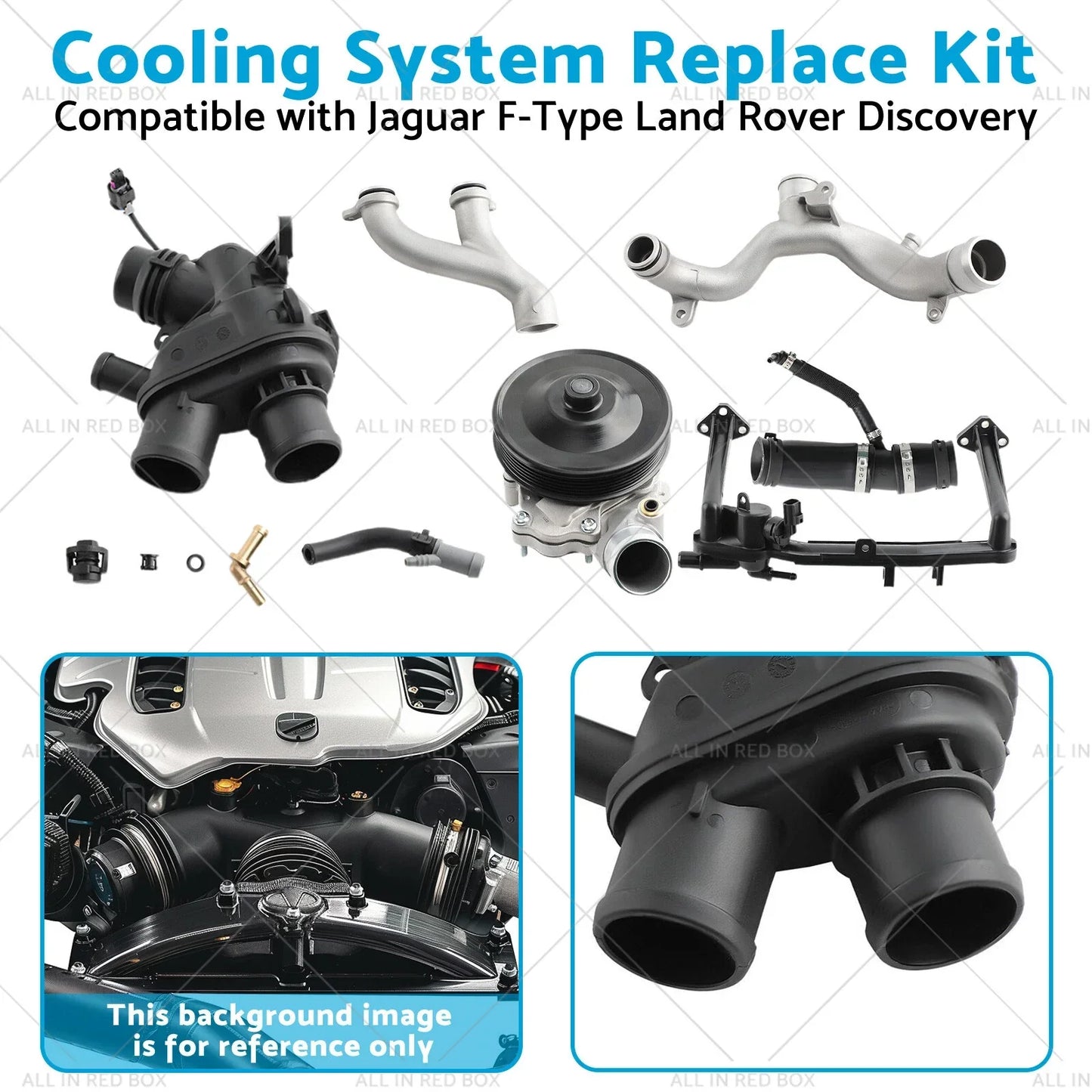 Cooling System Replacement Kit for Jaguar F-Type, Land Rover Discovery (2013-2023)