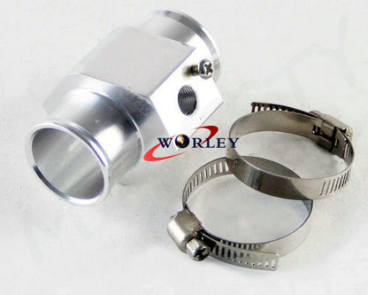 32mm Blue Water Temp Sensor Adapter for Radiator Hose (Fits Various Models)