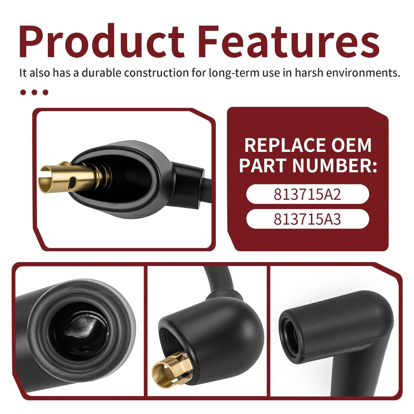 Ignition Cable Set for Mercury Outboard 6HP-25HP (1970–1999)