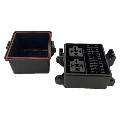 12V 6-Way Fuse Relay Box w/ 5-Pin 40A Relays & Fuses for Car Truck