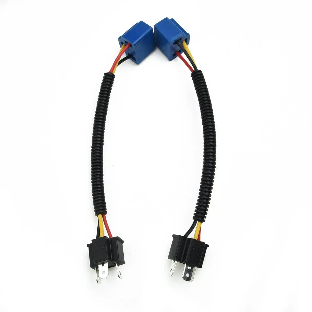2 x Ceramic Headlight Socket Plug Adapter Connector H4 9003
