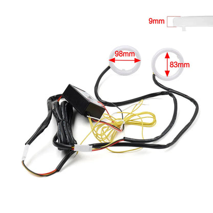 RGB Phone Control Angel Eye Halo Rings Headlight DRL Retrofit 95MM for BMW (2000-2006)