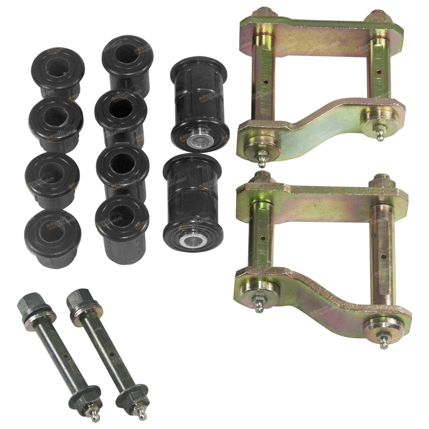 Greasable Shackle Pin & Bush Kit Rear Leaf Spring for Navara D40 (2006-2013)