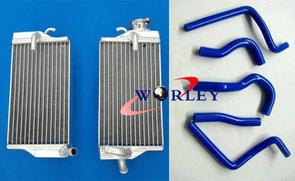 Aluminum Radiator & Red Silicone Hoses for Honda CR125 CR125R (2004)