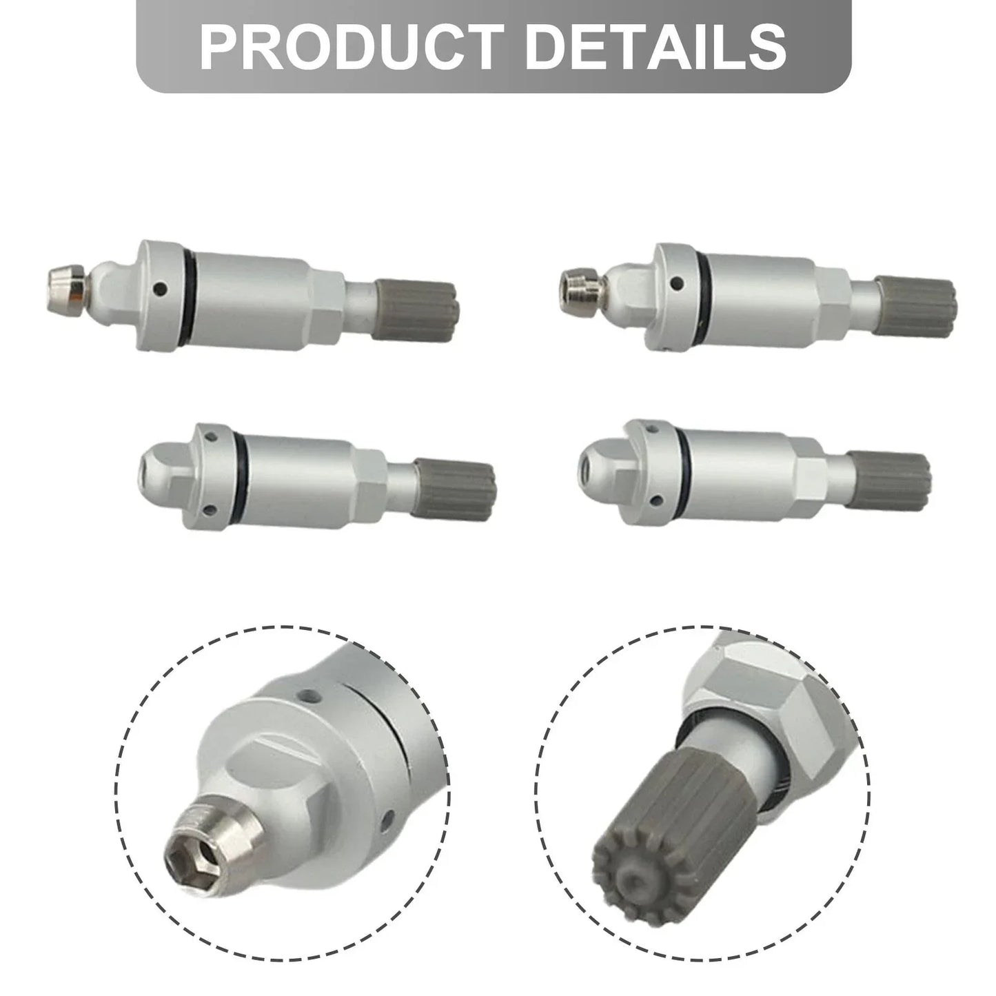 Alloy Valve Stem 4 x for Tesla Tire Valves