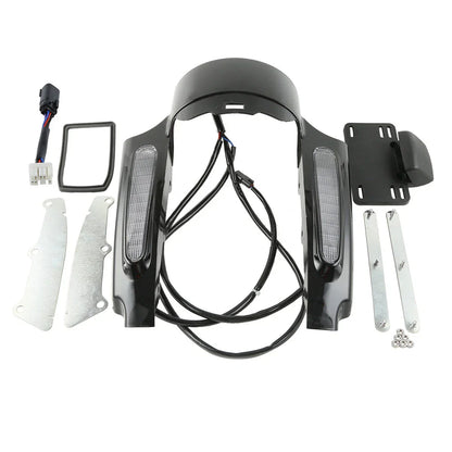 Black Rear Fender Fascia Set for Harley Road Glide Touring (2009-2013)