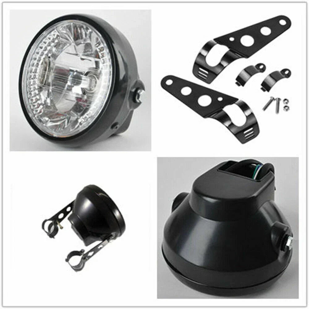 7" 35W Motorcycle Headlight Turn Signal Light w/ Bracket Mount