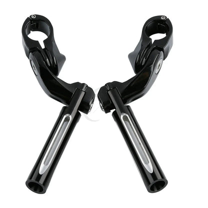 1 1/4" Adjustable Black Footrest Pegs for Harley
