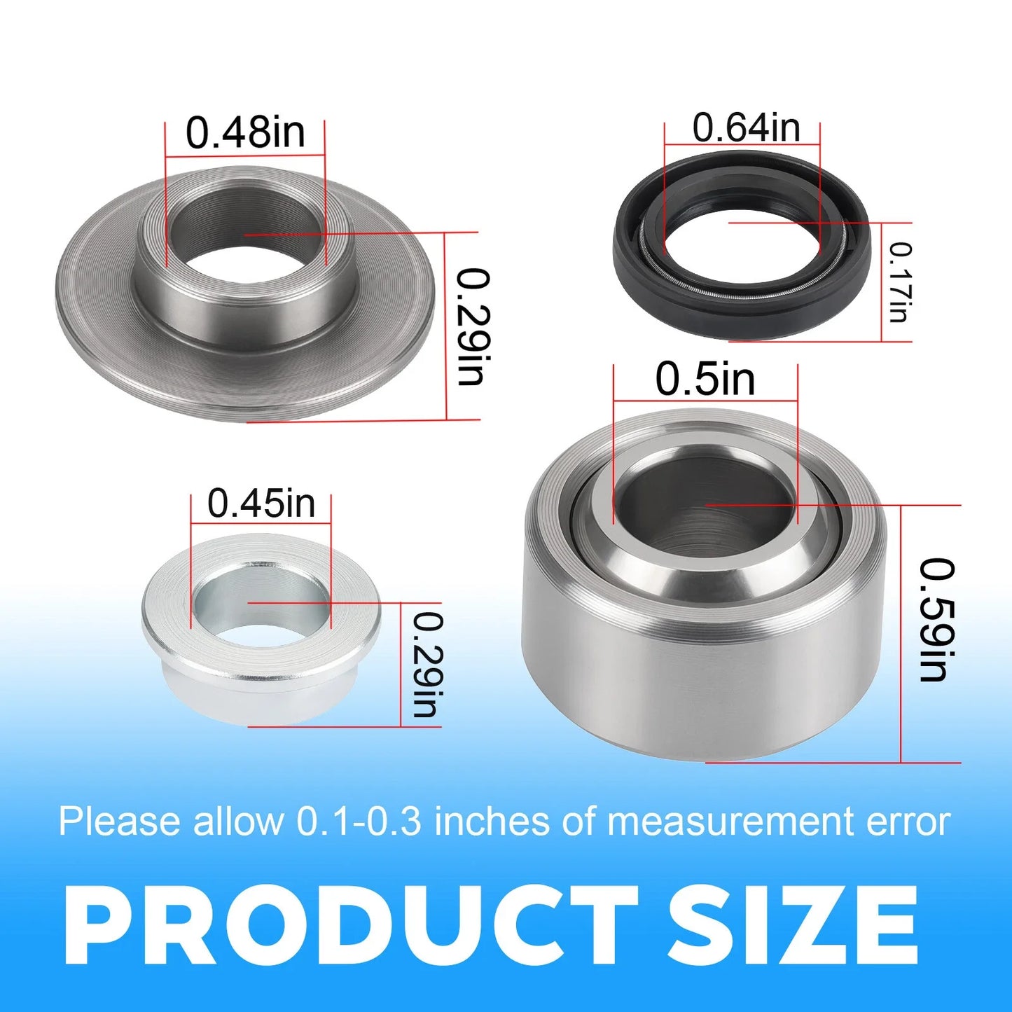 Rear Shock Bushing Rebuild Kit for Yamaha Banshee 350 YFZ350 (1987–2006)