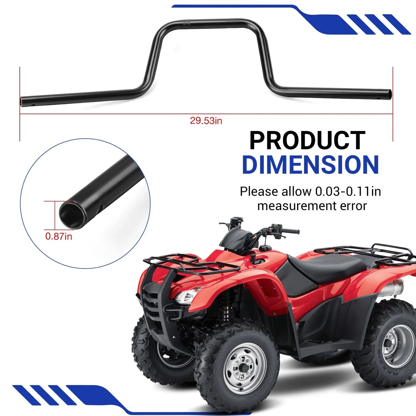 Handlebar for Honda Rancher 420 TRX420FPE TRX420FPM (2009–2013)