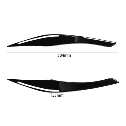 Gloss Black Headlight Eyelid Trim for BMW 3 Series E90 E91 (2009-2012)