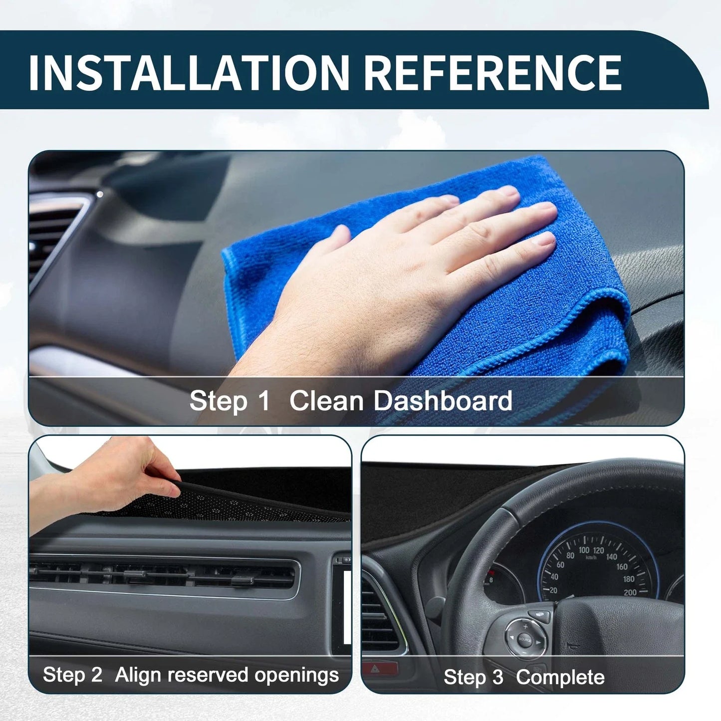 Dashboard Dash Cover Mat for BMW MINI F55/F56 (2014-2024) Black