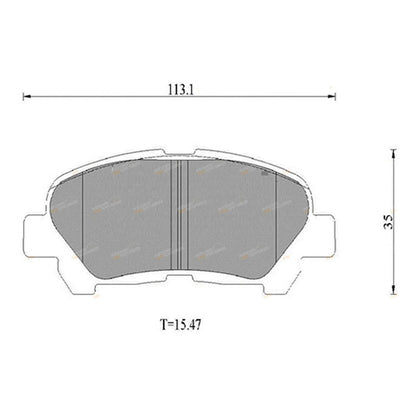 Rear Disc Brake Pad Set for Toyota Kluger (2007–2014)