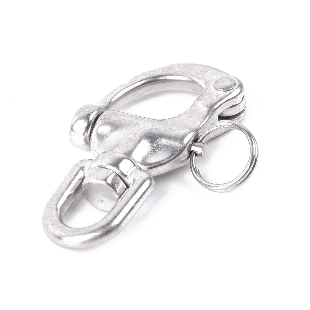 1pcs / 70mm / Marine Grade 316 Stainless Steel Snap Shackle With Swivel Bail
