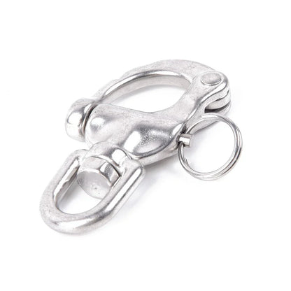 1pcs / 70mm / Marine Grade 316 Stainless Steel Snap Shackle With Swivel Bail