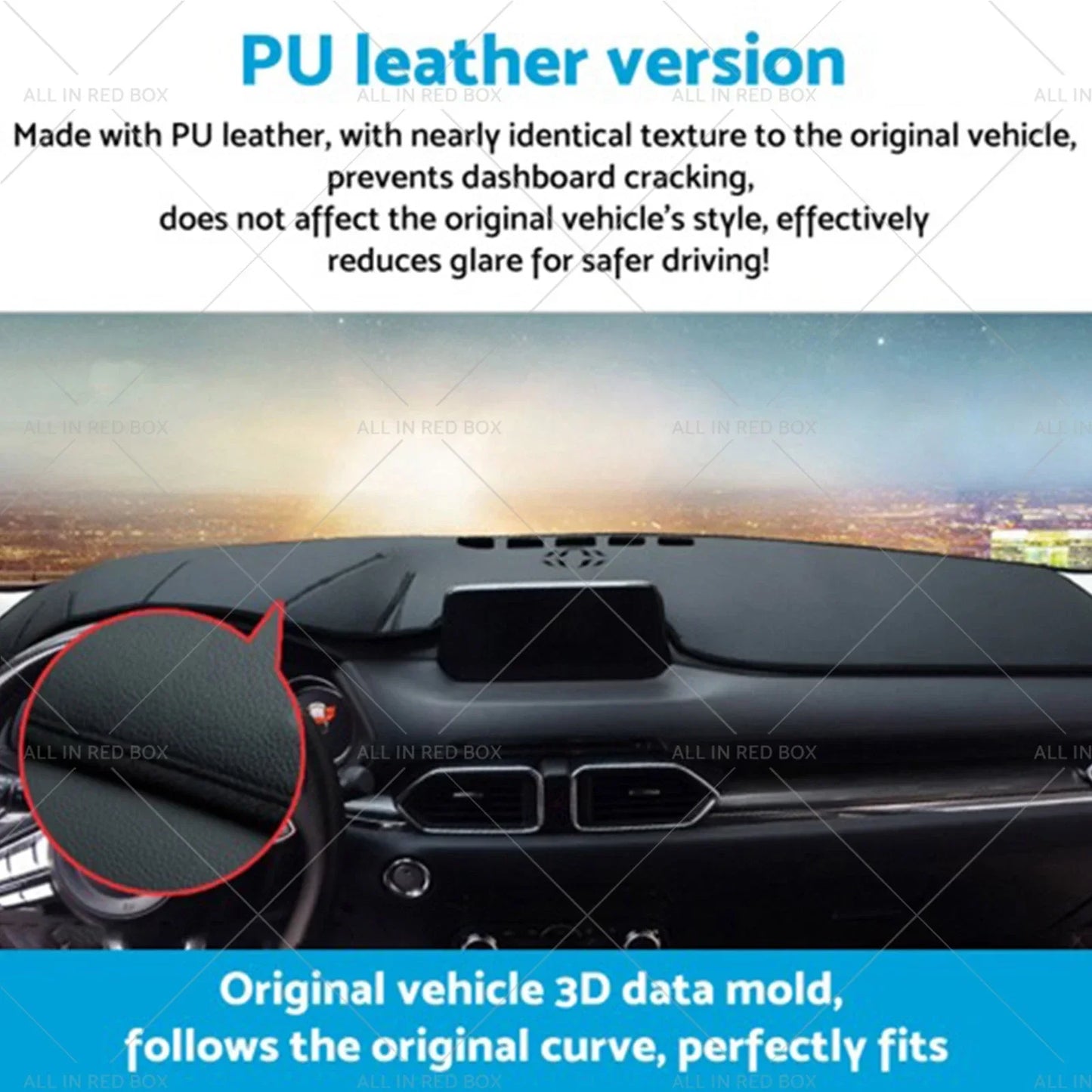 Dash Mat Microfiber Leather Non-Slip for Volkswagen Tiguan (2016-2024)