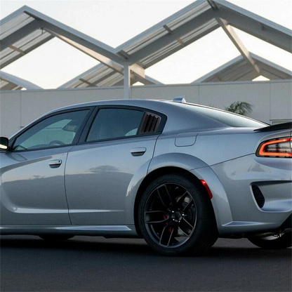 Rear Side Window Vent Louvers for Dodge Charger (2011-2021) Glossy Black