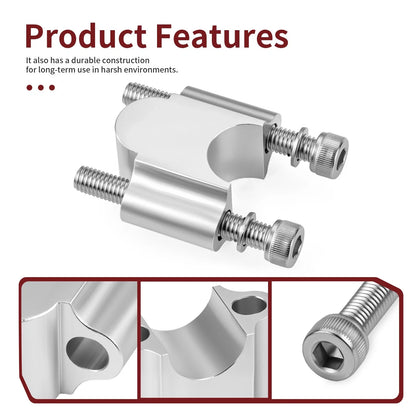 Handlebar Risers 7/8 Silvery 30mm for Honda Yamaha Suzuki