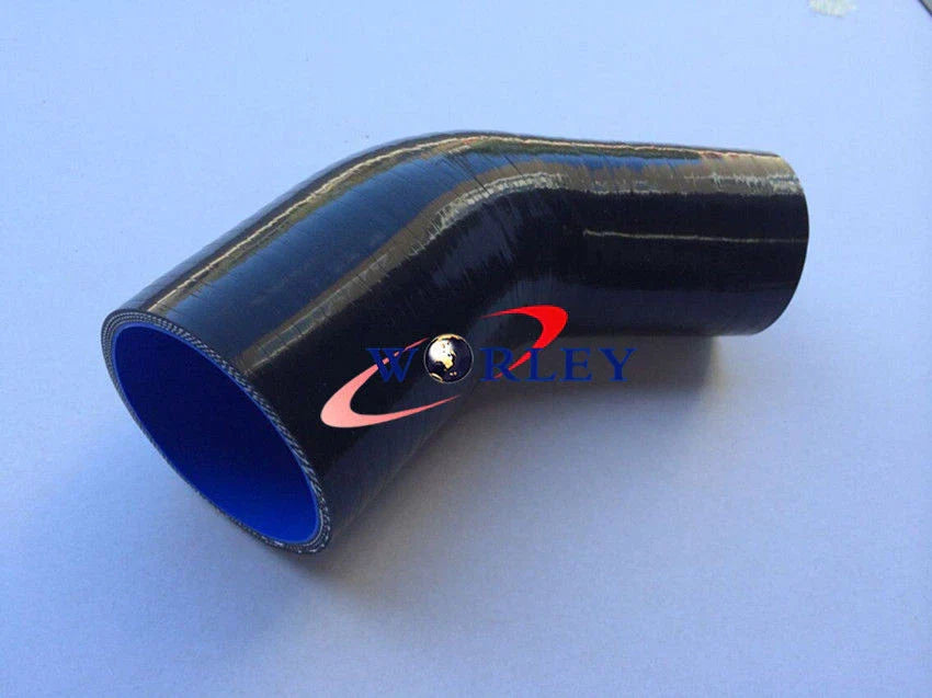 Silicone 45° Reducer Elbow 2.5"-2" Intercooler Turbo Hose for Car