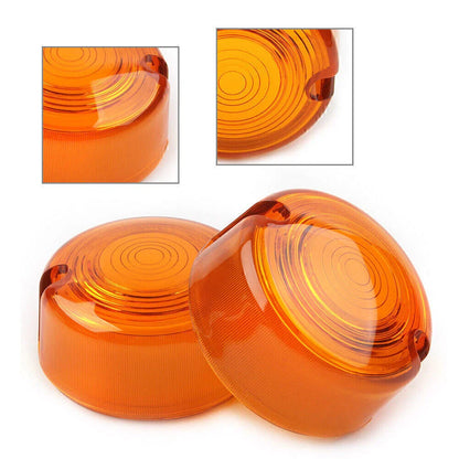 Amber Turn Signal Lens Cover for Harley Dyna FXD FXR Sportster XLH 883 1200 (1991-2023)