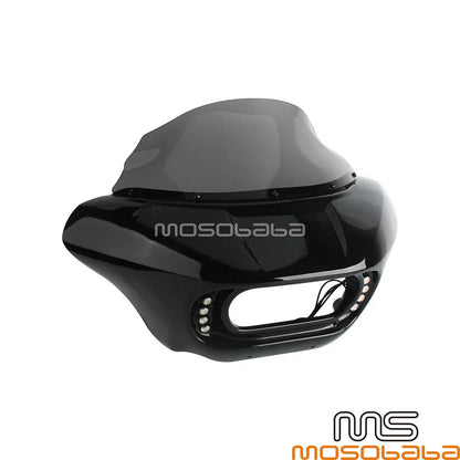 Front Fairing Set w/ LED DRL Turn Lights for Harley Softail Fat Bob 2018-2023