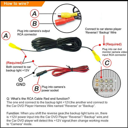 Rear View Backup Camera for Dodge Durango (2011–2013)