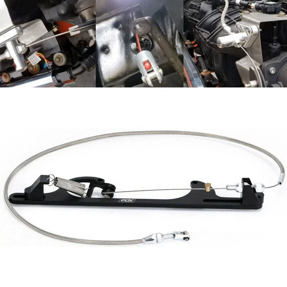 Throttle Cable Kit Stainless Steel for GM LS Engine 4.8/5.3/6.0L (1999-2007)