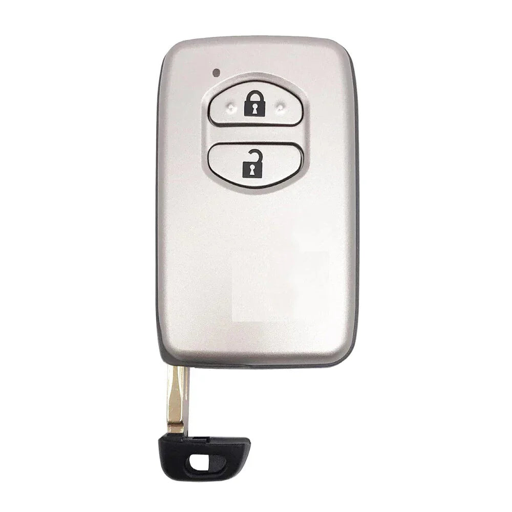 Smart Ignition Key Housing 2 Buttons Silver for Toyota RAV4 Highlander Corolla (2001-2023)