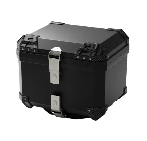 45L Motorcycle Rear Top Box Luggage Tail Carrier Case + Mounting Plate