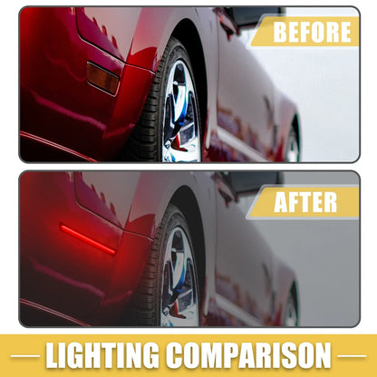 LED Side Marker Lights 2 x Amber Red for Dodge (68195788AB)