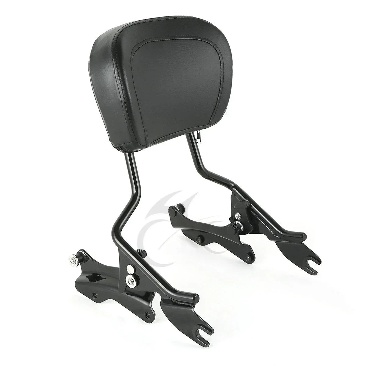 Black Sissy Bar Backrest Luggage Rack for Harley Touring (2014-2025)