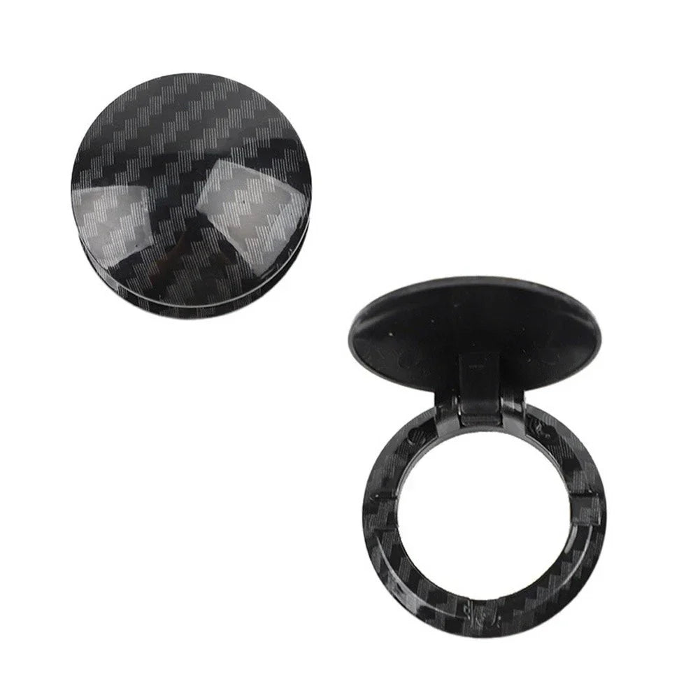 Carbon Fiber Cover Sticker for Car Engine Start Stop Button Dashboard